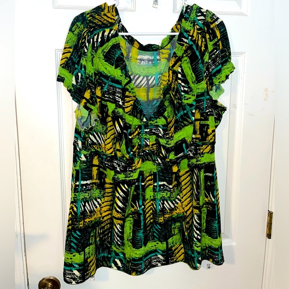 Lane Bryant Tops - Lane Bryant Tropical Tribal Print Blouse Sz 22/24